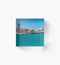 Harbour, Rhodes old Town, Rhodes Island, Greece Acrylic Block
