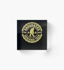 Finding Sasquatch Bigfoot Research Team Squatchin Gone Shirt Acrylic Block