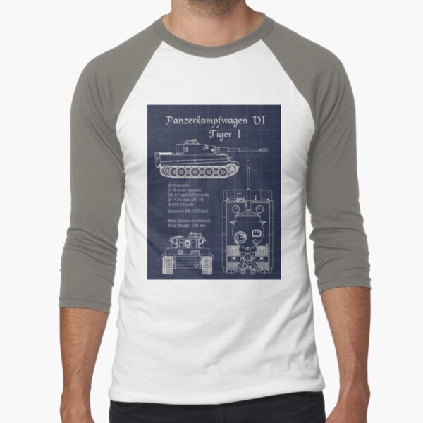 Panzerkampfwagen VI Tiger I Blueprint Fitted Scoop T-Shirt for Sale by The  War Effort