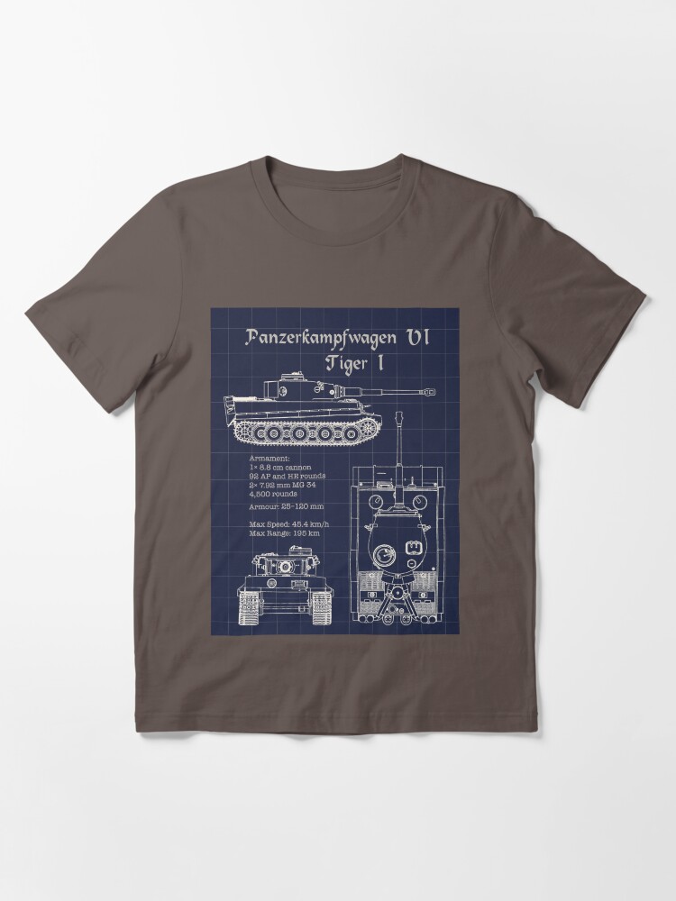 Panzerkampfwagen VI Tiger I Blueprint Fitted Scoop T-Shirt for Sale by The  War Effort