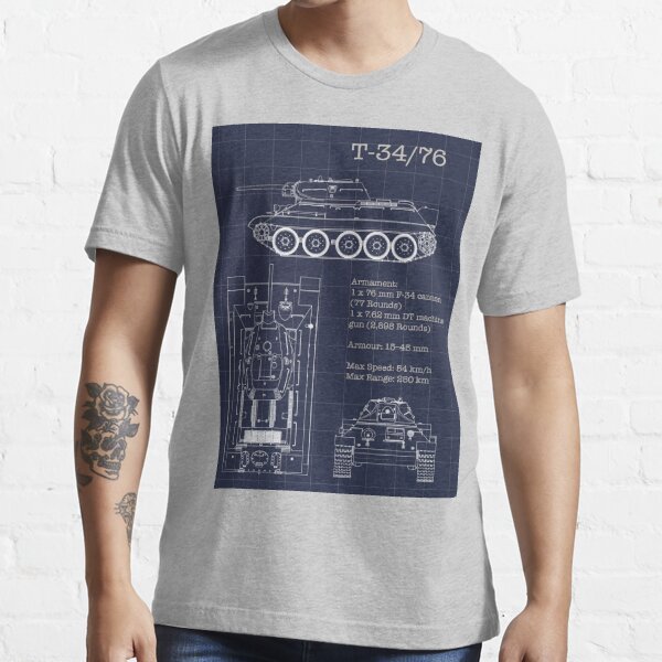 Panzerkampfwagen VI Tiger I Blueprint Fitted Scoop T-Shirt for Sale by The  War Effort