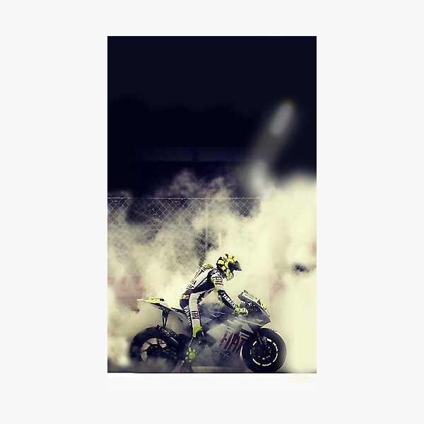 valentino rossi smoke celebration Photographic Print