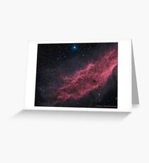 NGC 1499 The California Nebula HAOIIRGB Greeting Card