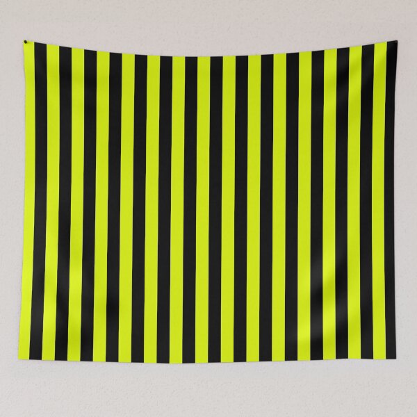 Item preview, Lemon Lime and Black Vertical Stripes designed and sold by ColorPatterns.
