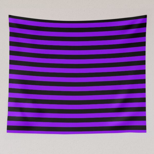 Item preview, Electric Violet and Black Horizontal Stripes designed and sold by ColorPatterns.