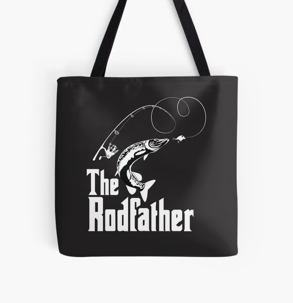 The Rodfather. Funny Fishing Tshirt for Fisherman Tote Bag for