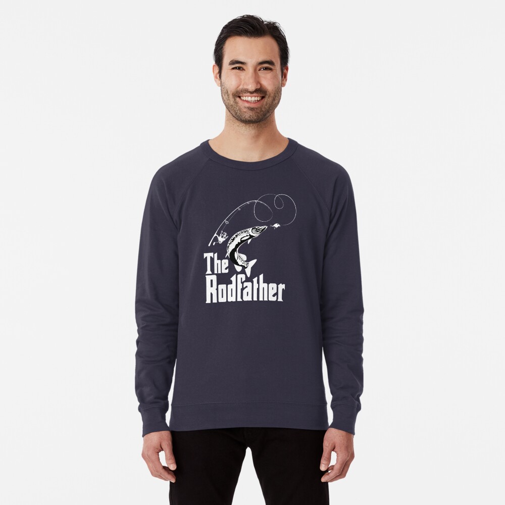 The Rodfather Fishing T Shirt Lightweight Hoodie for Sale by bitsnbobs