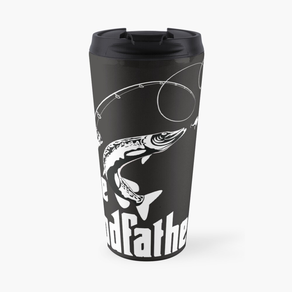 The Rodfather Fishing T Shirt Travel Mug
