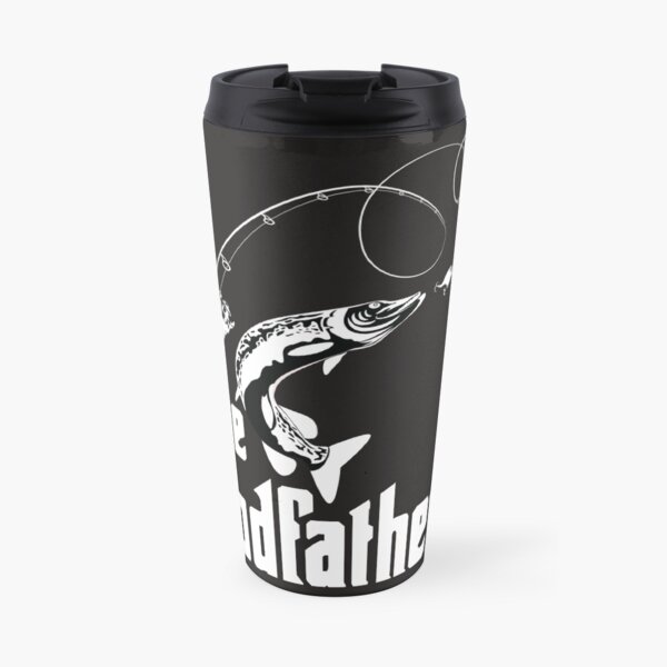 The Rodfather Fishing T Shirt Travel Mug