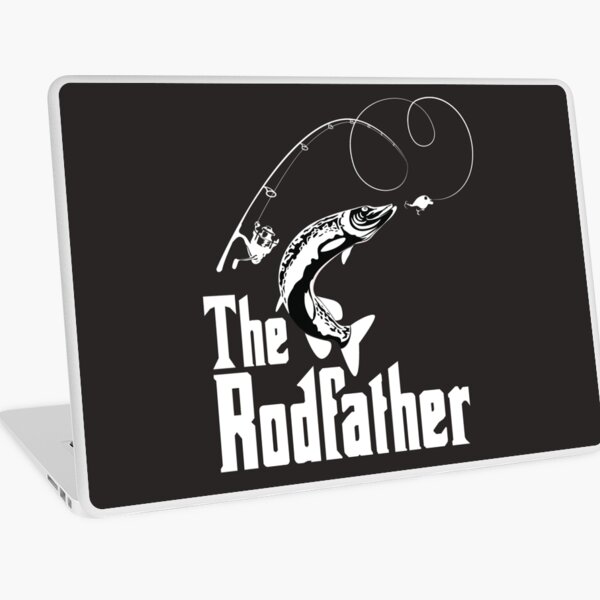 The Rodfather Fishing T Shirt Laptop Skin