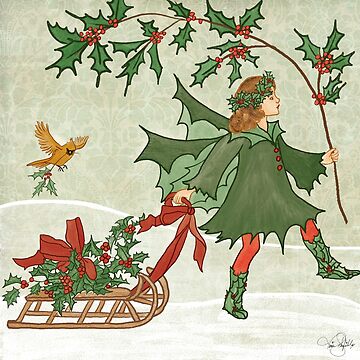 Artwork thumbnail, Holly Fairy Harvesting by tinaschofield