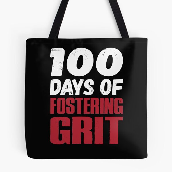 Item preview, 100 Days Fostering Grit Happy 100th School Day Shirt designed and sold by woodsgoodsco.