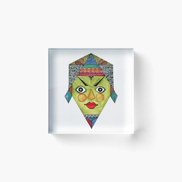 Item preview, Tribal Mask Cute Watercolor Art  designed and sold by Oirabot.