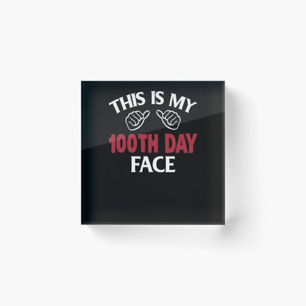 Item preview, This Is My 100th Day Face Happy 100 Days School Shirt designed and sold by woodsgoodsco.