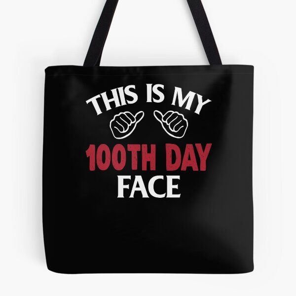 Item preview, This Is My 100th Day Face Happy 100 Days School Shirt designed and sold by woodsgoodsco.