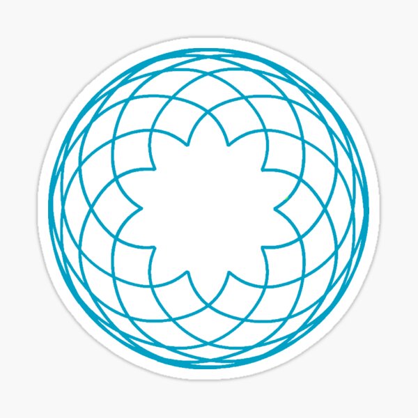 Homestuck Blue Spirograph (Gates) Sticker