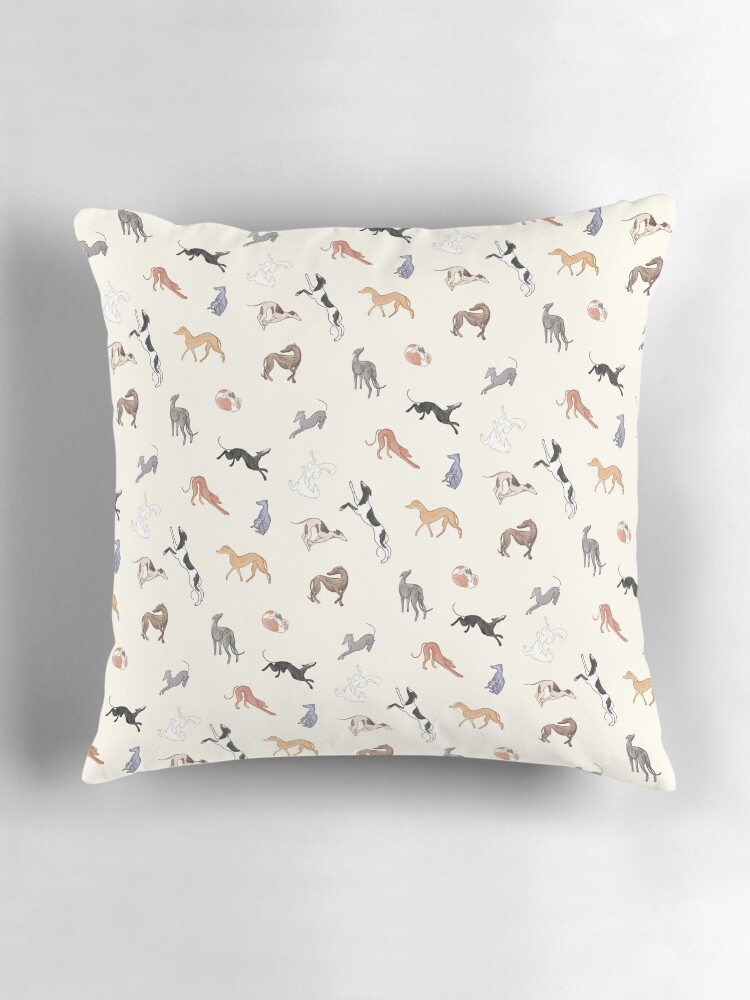 Thumbnail 3 of 4, Pillow, Greyhound Love - Adopt designed and sold by tinaschofield.