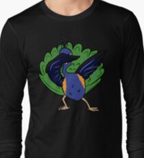 Peacock Dabbing Long Sleeve T-Shirt