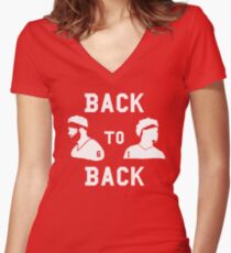 Back to Back Heisman Winners Women's Fitted V-Neck T-Shirt