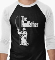 The Rodfather Fishing T Shirt Men's Baseball ¾ T-Shirt