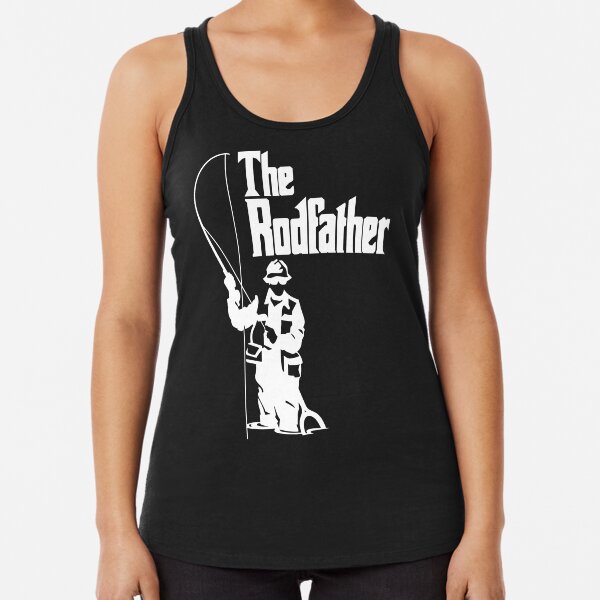 The Rodfather Fishing T Shirt Racerback Tank Top