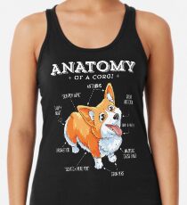 Anatomie eines Corgi-T-Shirts Lustiges Corgis-Hundewelpen-Shirt Racerback Tank Top