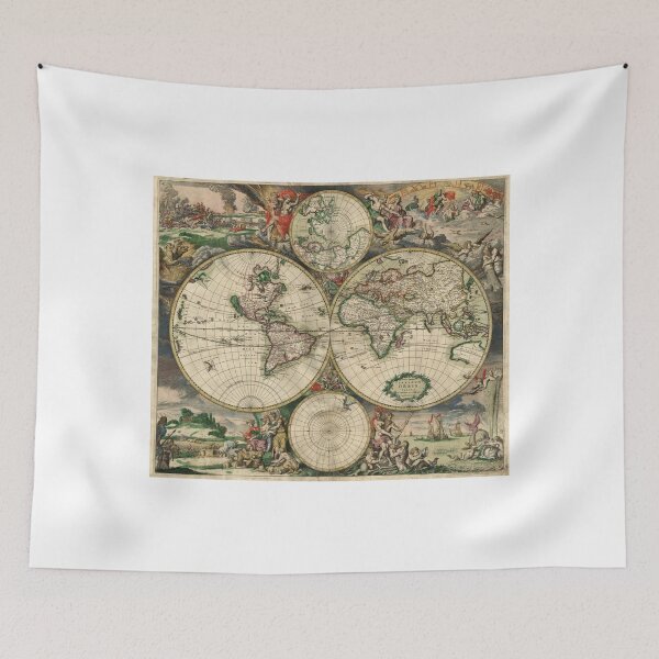 Item preview, Map of the World (1689) designed and sold by ArtHistorical.