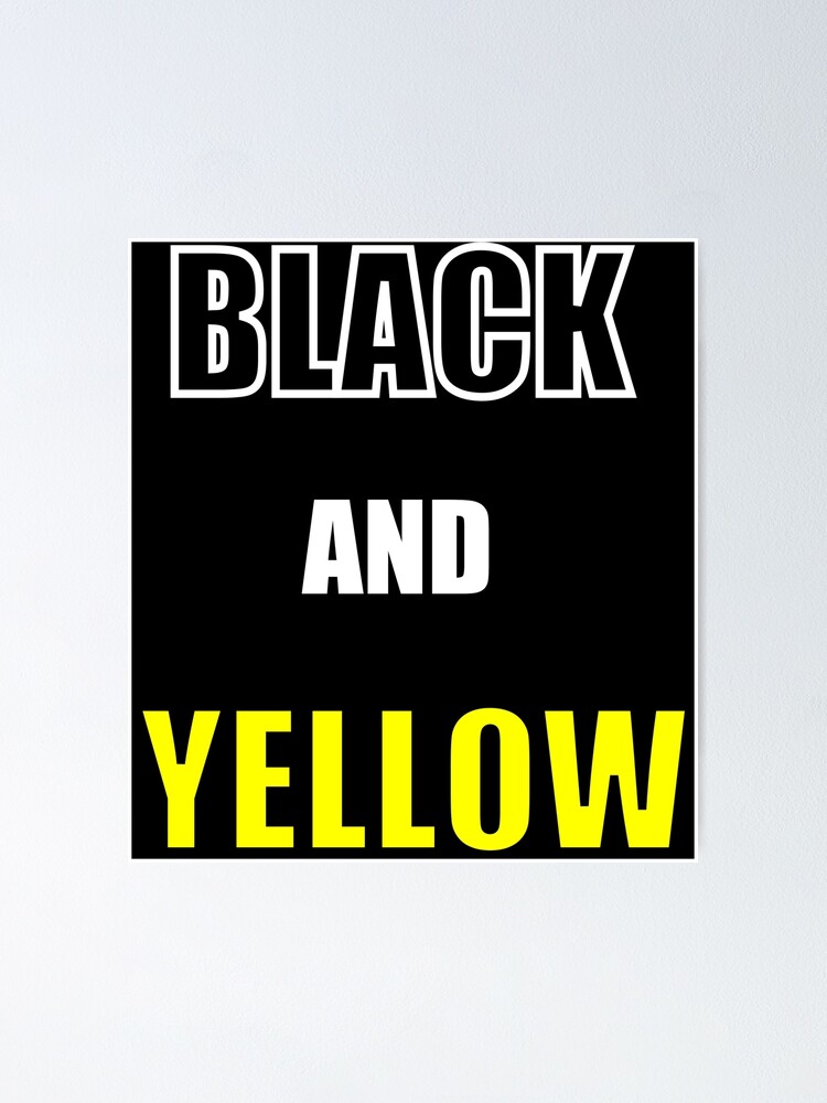 Black And Yellow Wiz Khalifa Poster By Bones34 Redbubble