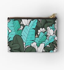 Green jungle leaves Studio Pouch