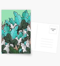 Green jungle leaves Postcards