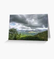clouds and mountains Greeting Card