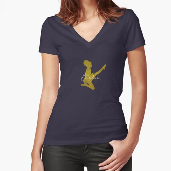Irish Dancing "The Birdie" Dance Move Fitted V-Neck T-Shirt