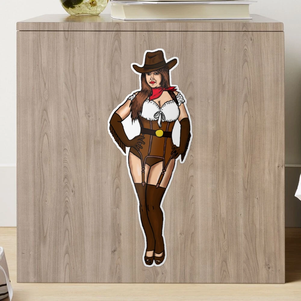 sexy cowgirl Sticker by PinUpsandPulp | Redbubble