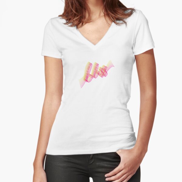"Bliss" Happy Words Series Fitted V-Neck T-Shirt