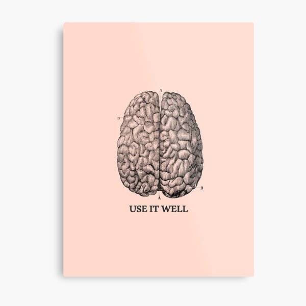 Use it well - Brain Metal Print