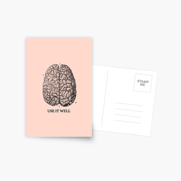 Use it well - Brain Postcard