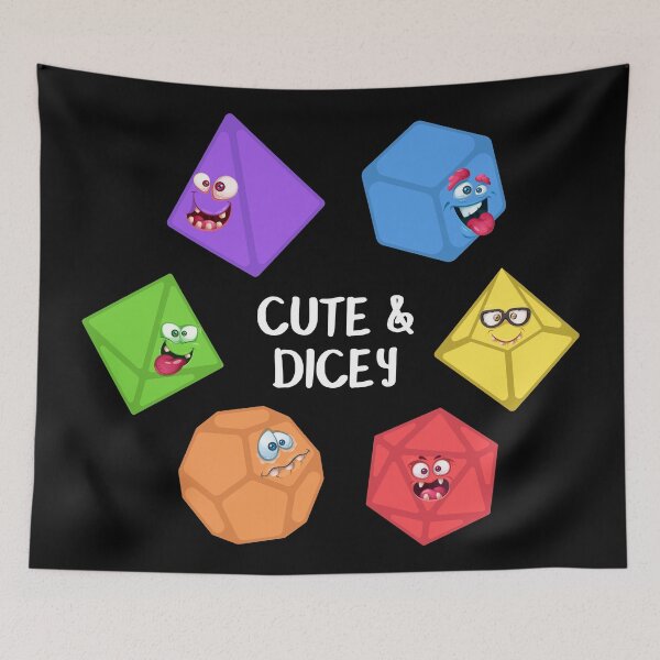 Item preview, Funny Polyhedral Dice Set Monster Cute and Dicey Tabletop RPG designed and sold by pixeptional.