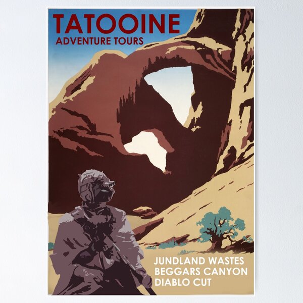 Vista previa del artículo con la obra «Excursiones de aventura en Tatooine», diseñado y vendido por INFIDEL.