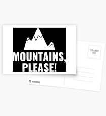 Mountains please white Postcards