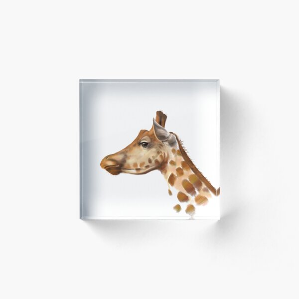 Portrait of a Giraffe Acrylic Block