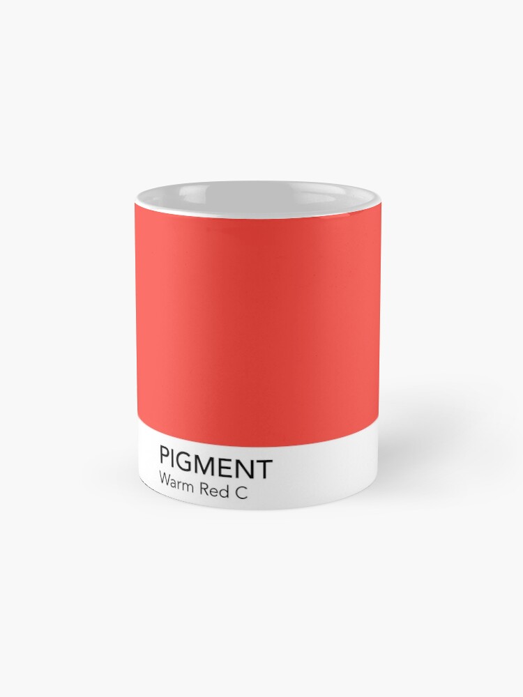 Aperçu 4 sur 6. Mug à café avec l'œuvre Pantone Warm Red C créée et vendue par anniesibon.