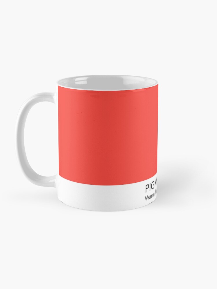 Aperçu 3 sur 6. Mug à café avec l'œuvre Pantone Warm Red C créée et vendue par anniesibon.