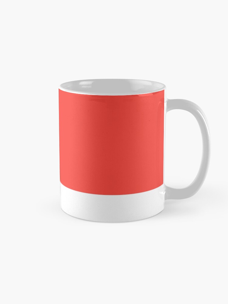 Aperçu 5 sur 6. Mug à café avec l'œuvre Pantone Warm Red C créée et vendue par anniesibon.