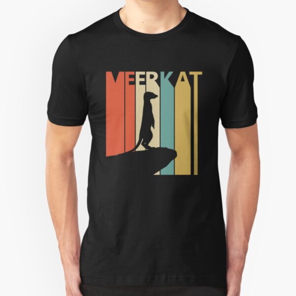 Vintage Retro Meerkat Slim Fit T-Shirt