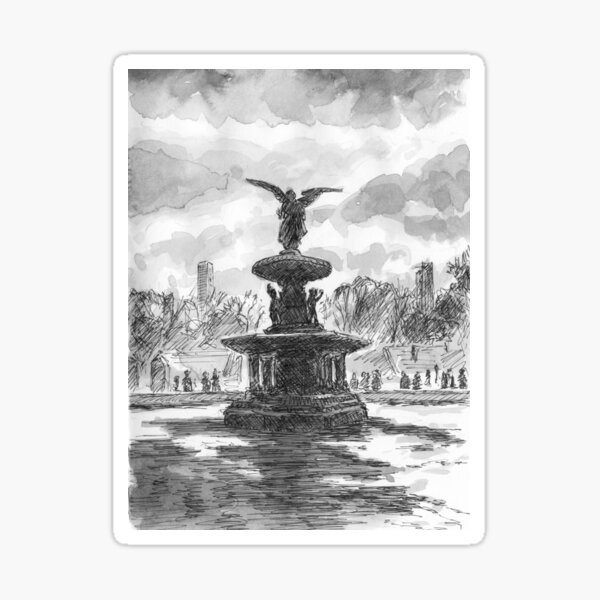 Bethesda Fountain, Central Park Sticker