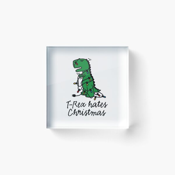 Item preview, T-Rex hates Christmas lights dinosaur funny xmas designed and sold by LaundryFactory.