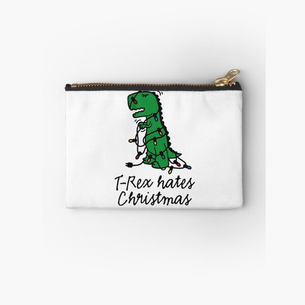 Item preview, T-Rex hates Christmas lights dinosaur funny xmas designed and sold by LaundryFactory.