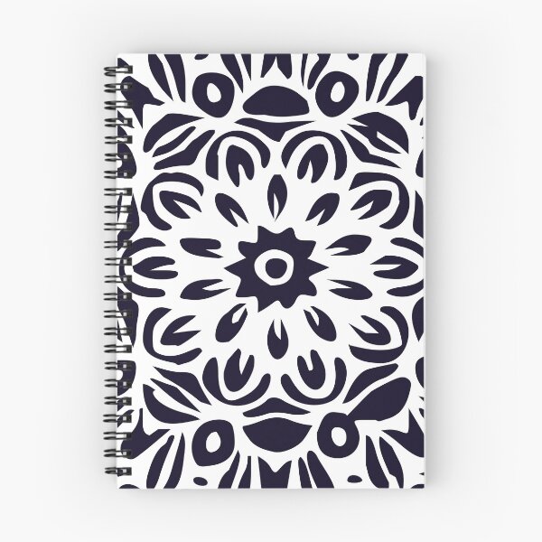 Item preview, Floral Burst, Dark Blue & White Mandala 2 designed and sold by Mia Harper Design.