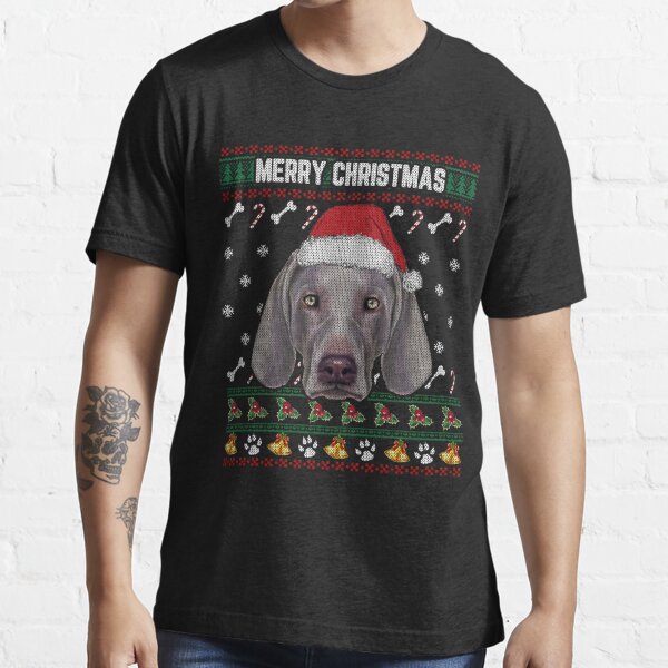 weimaraner christmas shirt