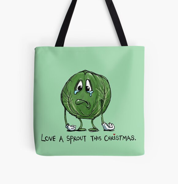 Shopper or Sling I Love Brussel Sprouts Cotton BagSize choice Tote